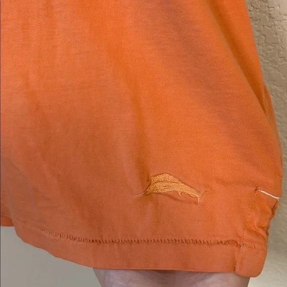 Tommy Bahama 100% Pima cotton orange polo shirt XXL - Picture 3 of 4